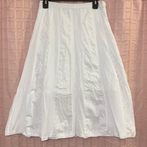 White Embroidered Skirt